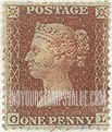 Great Britain (United Kingdom): Queen Victoria - Penny Red, Re-engraved