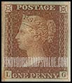 Great Britain (United Kingdom): Queen Victoria - Penny Red, Re-engraved
