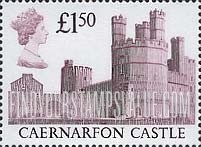 FindYourStampsValue: Great Britain (United Kingdom): Photographs of Castles by Prince Andrew - Caernarfon Castle