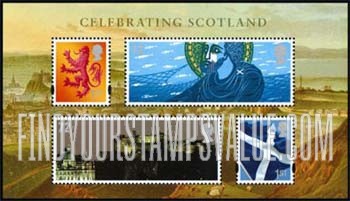 Great Britain (United Kingdom): Heritage of Scotland, Souvenir Sheet of 4 Stamps