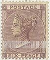 Great Britain (United Kingdom): Queen Victoria - Six Pence Lilac