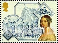 Great Britain (United Kingdom): Accession of Queen Victoria, 150th Anniversary - Portrait of Queen Victoria and Great Exhibition (1851) at the Crystal Palace, Grace Darling's Rescue (1838) of the Forfashire's Survivors, and Monarch of the Glen, by Sir Edwin Henry Landseer