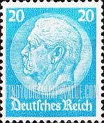 FindYourStampsValue: 86th Birthday of President von Hindenburg - President von Hindenburg