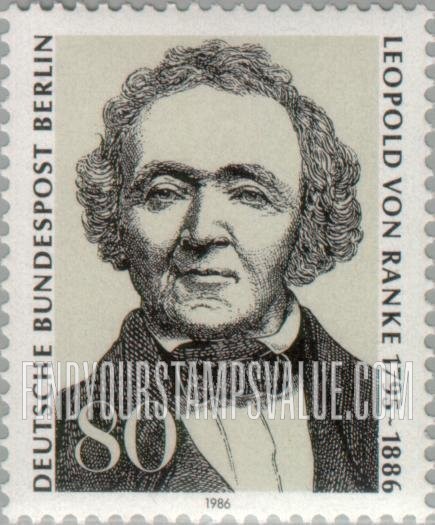 FindYourStampsValue: BERLIN - Leopold von Ranke (1795-1886), Historian