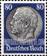 FindYourStampsValue: 86th Birthday of President von Hindenburg - President von Hindenburg