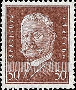 FindYourStampsValue: President Paul von Hindenburg