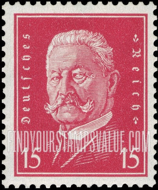 FindYourStampsValue: President Paul von Hindenburg