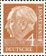 FindYourStampsValue: President Theodor Heuss
