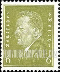 FindYourStampsValue: President Friedrich Ebert