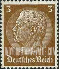 FindYourStampsValue: Birthday of President von Hindenburg - President von Hindenburg
