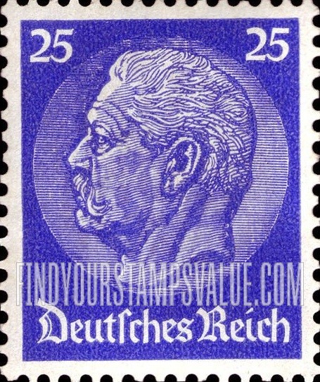 FindYourStampsValue: Birthday of President von Hindenburg - President von Hindenburg