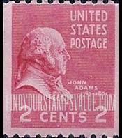 FindYourStampsValue: PRESIDENTIAL ISSUE - John Adams, Coil Stamp