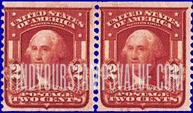 FindYourStampsValue: GEORGE WASHINGTON, Pair of Coil Stamps