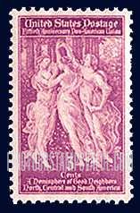 50th ANNIVERSARY OF PAN AMERICAN UNION - The Three Graces from Botticelli's "Spring"