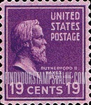 FindYourStampsValue: PRESIDENTIAL ISSUE - Rutherford B.Hayes
