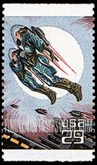 SPACE FANTASY - Astronauts, booklet stamp
