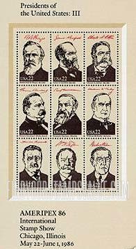 FindYourStampsValue: AMERIPEX '86 - Presidents III