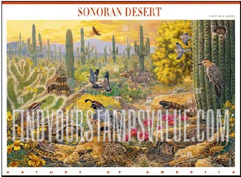FindYourStampsValue: SONORAN DESERT, Self-Adhesive stamps