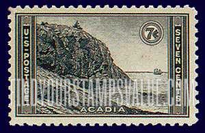 FindYourStampsValue: NATIONAL PARKS - Great Head, Acadia Park