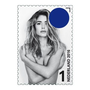 Seductive stamps depicting supermodel Doutzen Kroes in a series of poses taken by Anton Corbijn