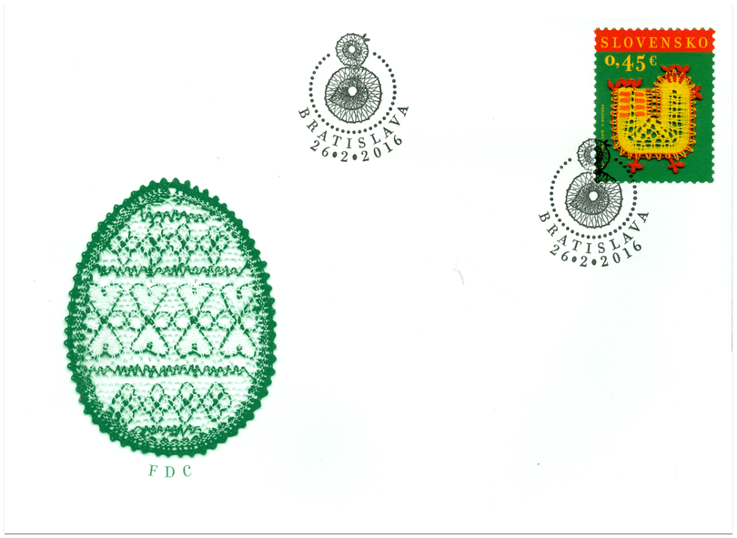 Slovak Post: Easter 2016: Lace – First Day Cover Slovak Post: Easter 2016: Lace – First Day Cover