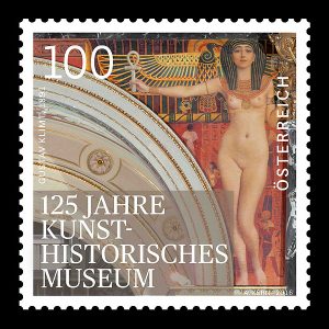 Austria Post: Nude female figure holding the Ankh, the Egyptian symbol of life, in her hand