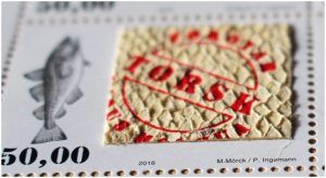 Top Extraordinary Stamps 2016: First Place - Fish skin stamp by Faroe Islands Post