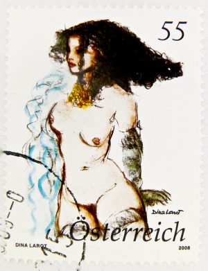 Gorgeous female forms on an Austrian stamp by Dina Larot