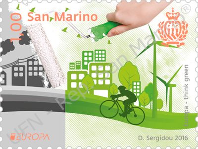 Ecology in Europe – think green. New eco-friendly stamp released by San Marino Post