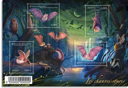 Bats on new French stamps