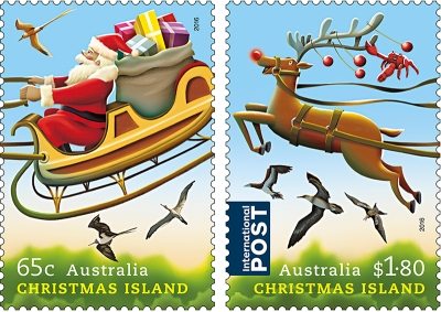 Enjoy the magical Christmastime with Christmas Island Post.Two new stamps introduced